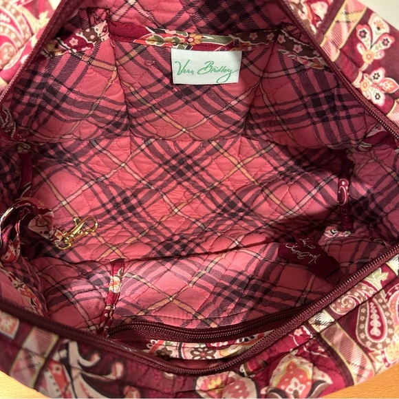Vera Bradley Set of 3 in Maroon Pink Burgundy Patterns EUC Mini Bags & Zip Pouch - Picture 6 of 16